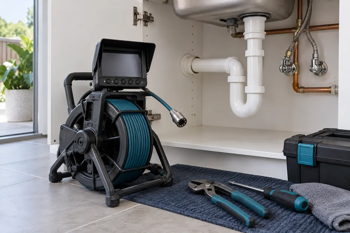 Professional drain inspection tools and residential pipework
